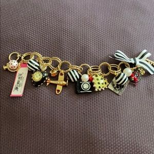 Betsey Johnson time flies charm bracelet